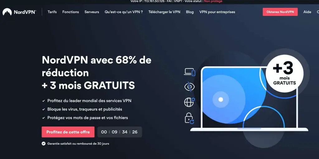 NordVPN VPN avec serveur en France