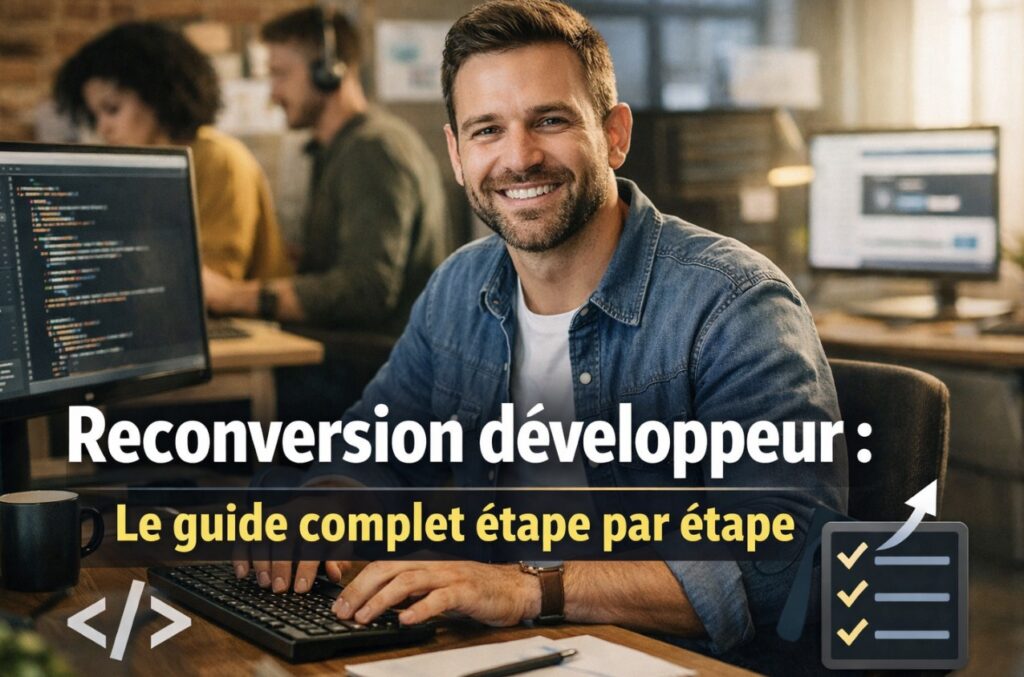 Reconversion développeur : le guide complet étape par étape (2026)